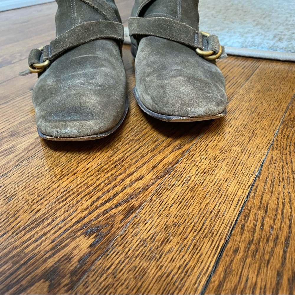 Yves Saint Laurent Brown Suede Boots - Picture 7 of 13